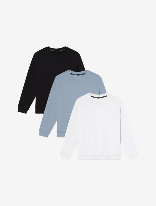 Allwear Organic Crew Neck Sweatshirt 3 Pack Bundle
